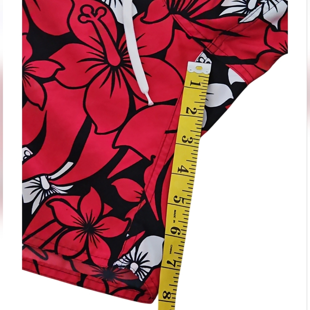 Red Floral Swim Shorts Surf Gear STIG M 4th of July Pre-owned Circular Fashion - Picture 15 of 17